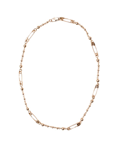 Safety Pin Necklace ( Rose Gold )