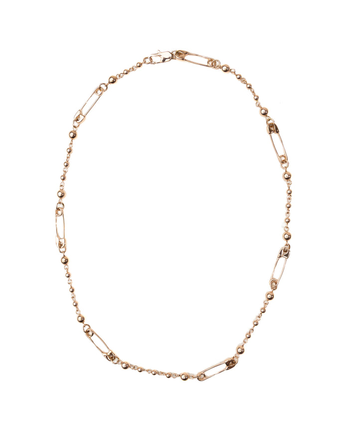 Safety Pin Necklace ( Rose Gold )