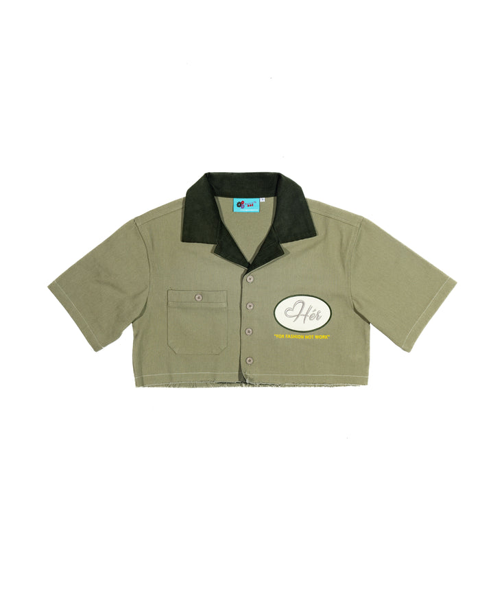 SILVER SAGE "Hér" WORKSHIRT ( CROPPED )