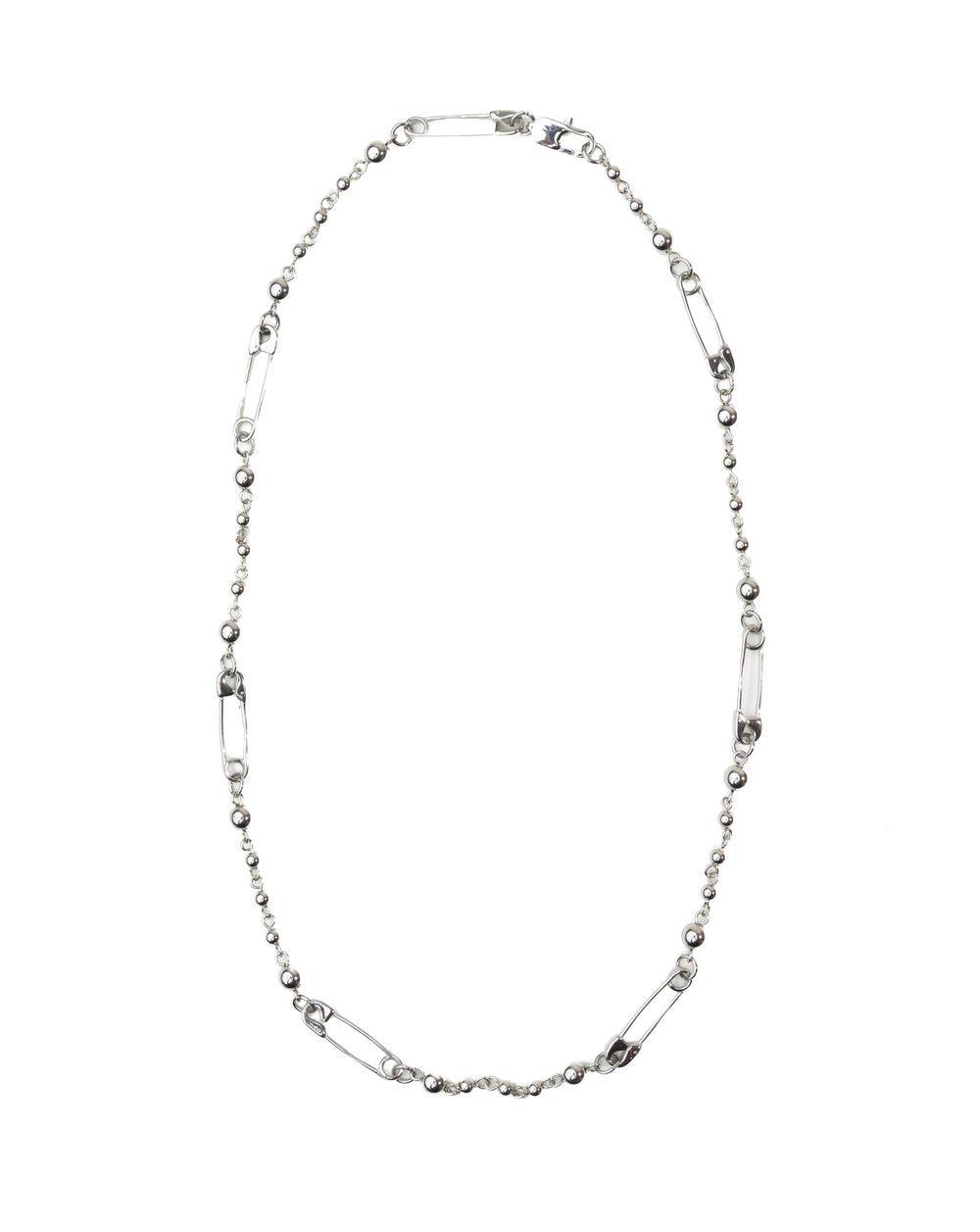 Safety Pin Necklace ( Silver )
