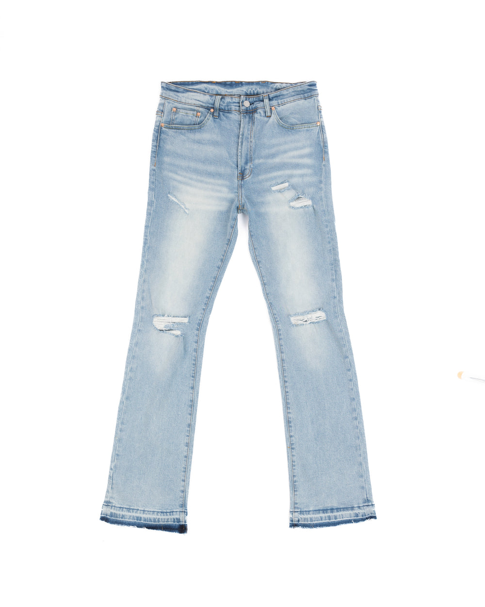 Distressed Wide Leg Denim